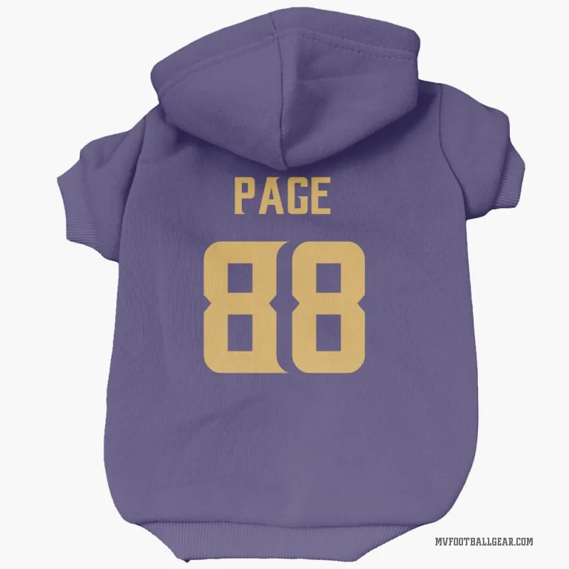 Alan Page  Purple Minnesota Vikings  Rush Cat & Dog Pet Hoodie