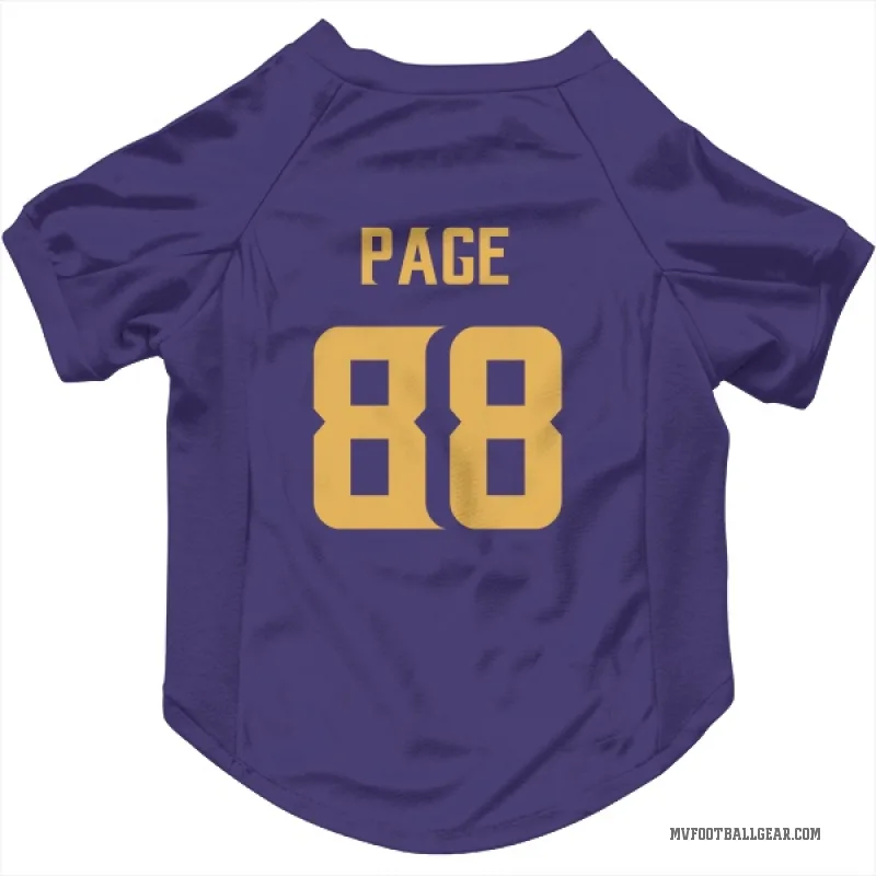 Alan Page  Purple Minnesota Vikings  Rush Cat & Dog Pet Jersey
