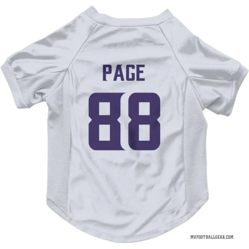 Alan Page  White Minnesota Vikings  Cat & Dog Pet Jersey