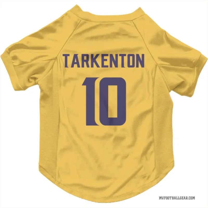 Fran Tarkenton  Gold Minnesota Vikings  Cat & Dog Pet Jersey